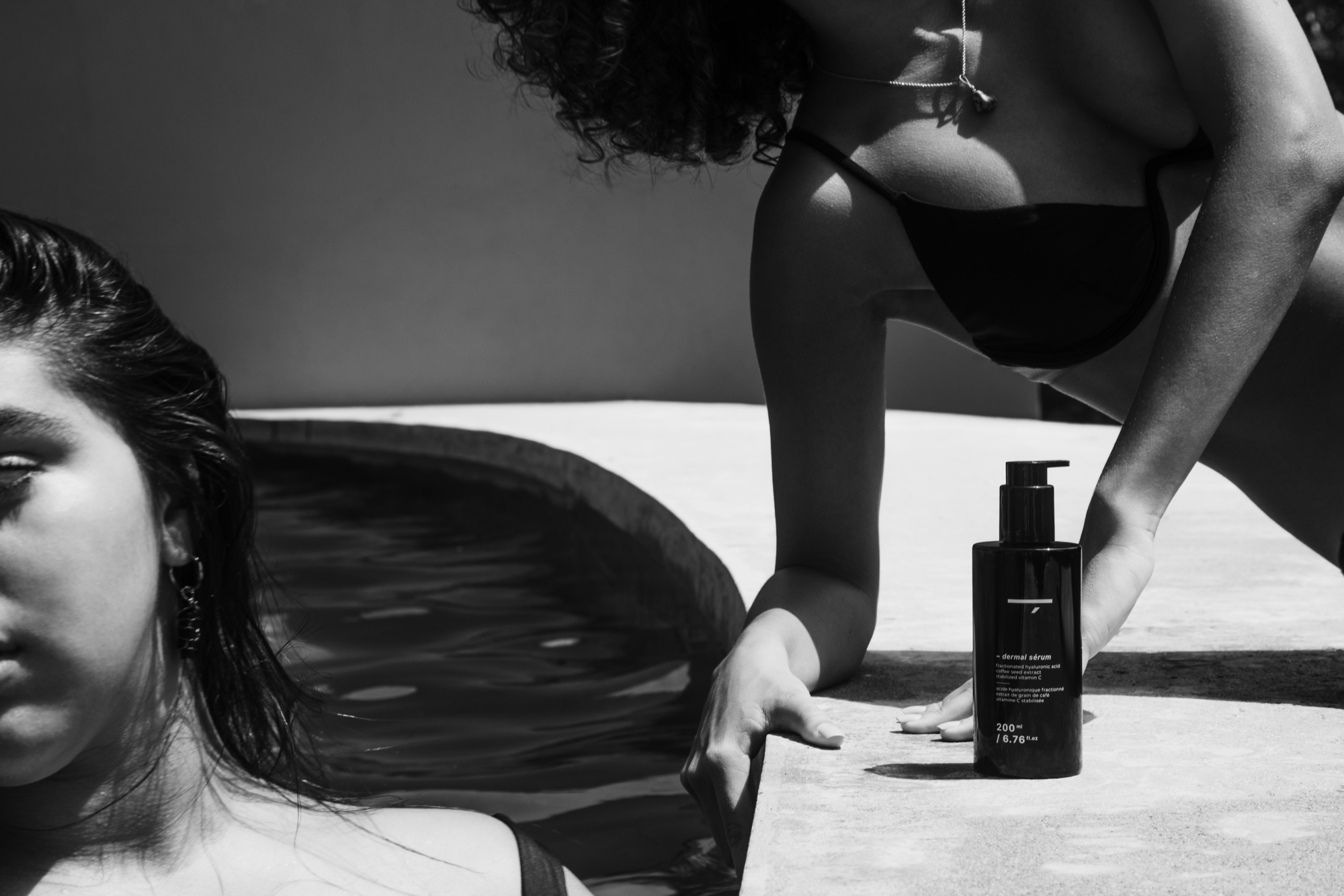 Dermal serum — editorial B&W pool